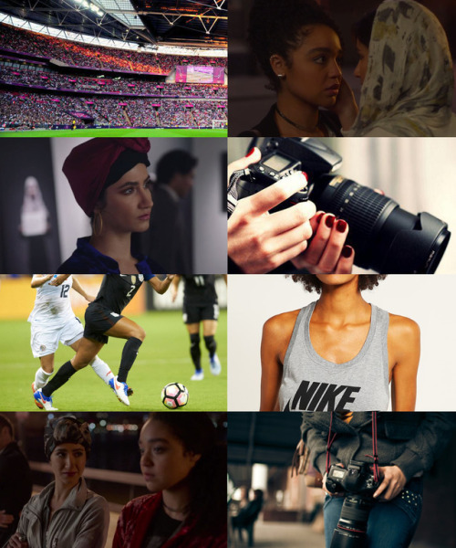 tinyolsen:Kadena Soccer AU by  @lexa-el-amin Kat Edison is a popular football player and a model for