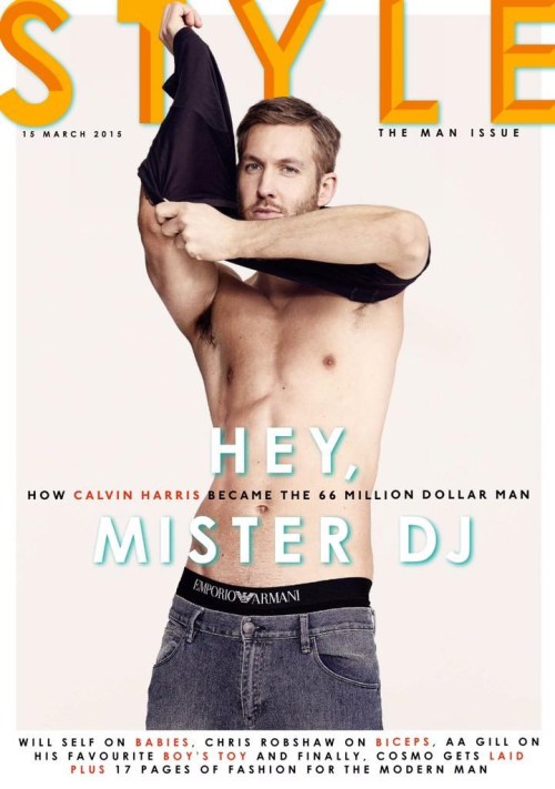 chriscruzism:After starring ad shots from Emporio Armani Underwear, DJ of Dance Music and Producer Calvin Harris now posing for the cover of Sunday Times Style, shot by Aitken Jolly.