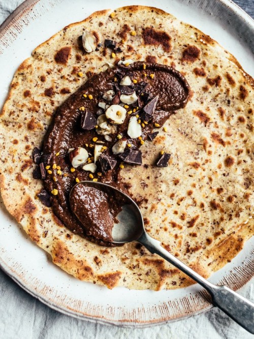 chocolate-hazelnut crepes.