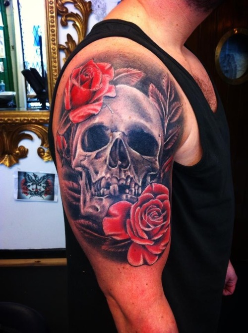 SKULL AND ROSES adult photos