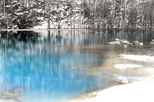 Blue Pond, Hokkaido, Japan