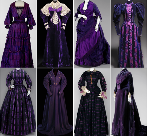 warpaintpeggy:some of my favorite vintage dresses        ↳  purple