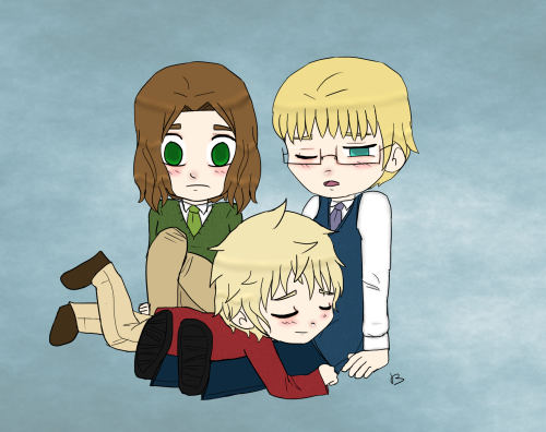 bookworm555: More chibis of my favorite trio!  I was so exhausted earlier this week, so Ed and Raivi