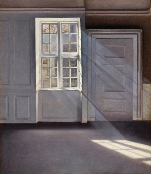 sweetsncakesarte:Vilhelm Hammershøi Sunbeams or Sunlight 1900