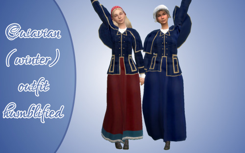 vintagesimstress:Cuiavian winter / married woman outfit humblifiedVintage Winterwear Collection 