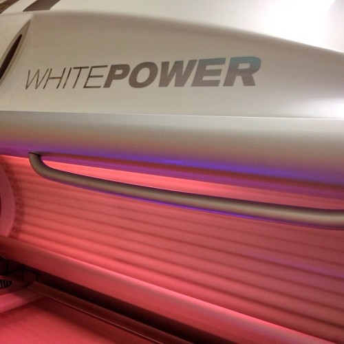 slightly inappropriate name for a tanning bed #whitepower #whitepride #skinhead #nazi #racist #solar