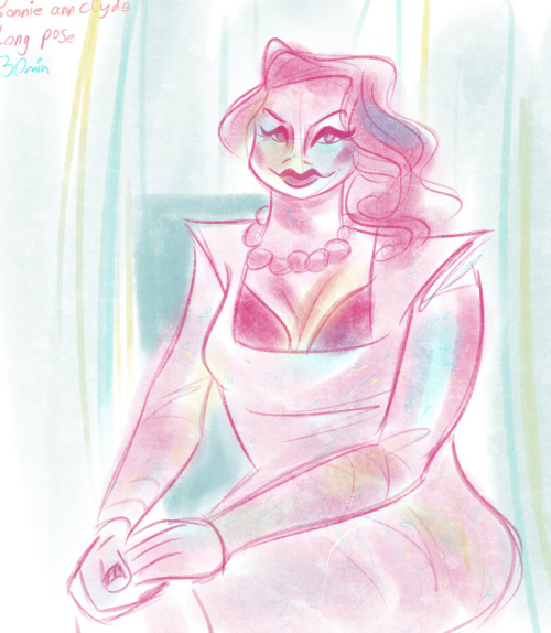 happyendingsong: drag and draw session with bonnie ann clyde this afternoon, had so much fun! classe