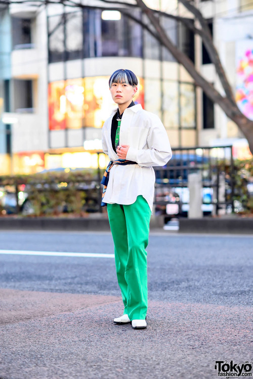 20-year-old Japanese architecture student Kaisei - who speaks fluent English - on the street in Hara