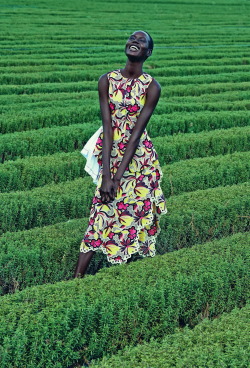 stormtrooperfashion:  Ajak Deng in “Mixed Message” by Julia Noni for Neiman Marcus, March 2015