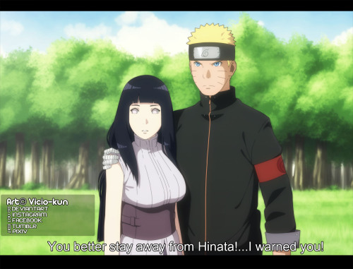 vicio-kun:  Done with the next NaruHina fanart.I just love drawing him protecting her ^_^ An attempt on making an Anime screen-shot.Please do not edit my art or put your watermark on it