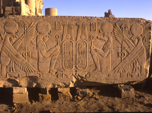 Sobek and HaroerisBas-relief on a block depicting Sobek and Haroeris, Temple of Kom Ombo.