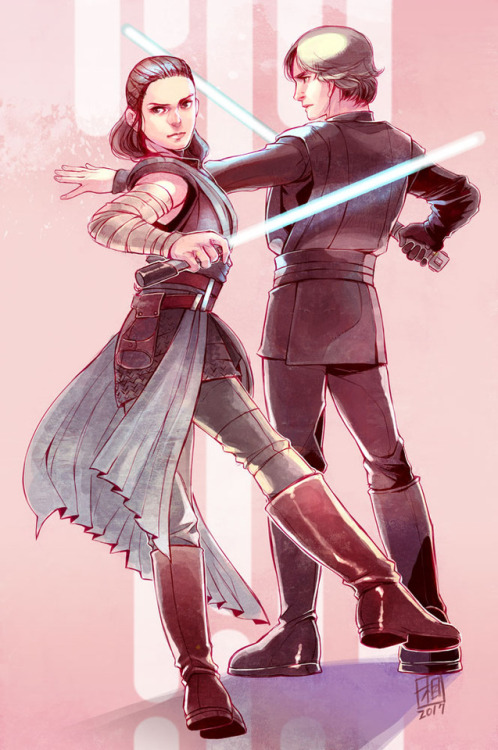 ai-img: Rey and Luke. doodle:)