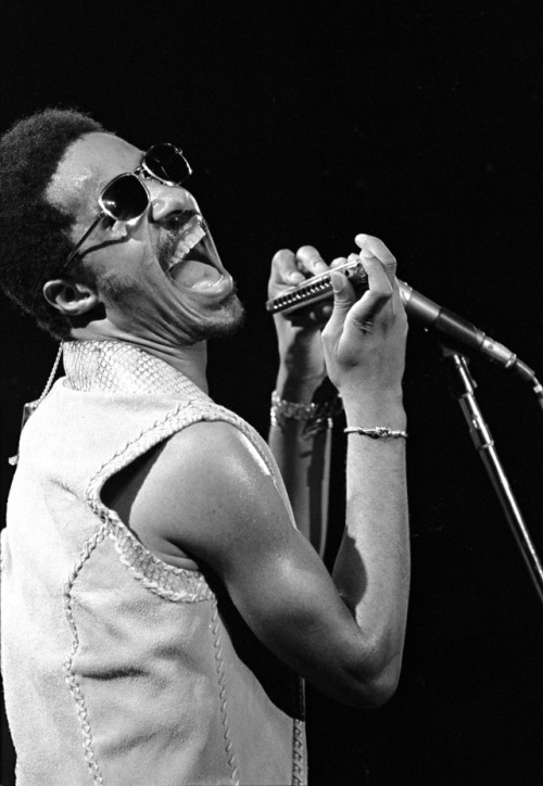 brandonousley:Stevie Wonder (photographed by Tom Zimberoff, 1975)