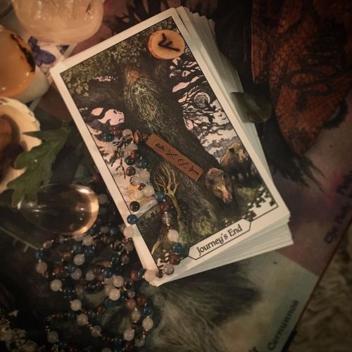 Last card of the deck, at journey’s end be sustained #oldwaysmagickoracle #oracle #paganism #paganar