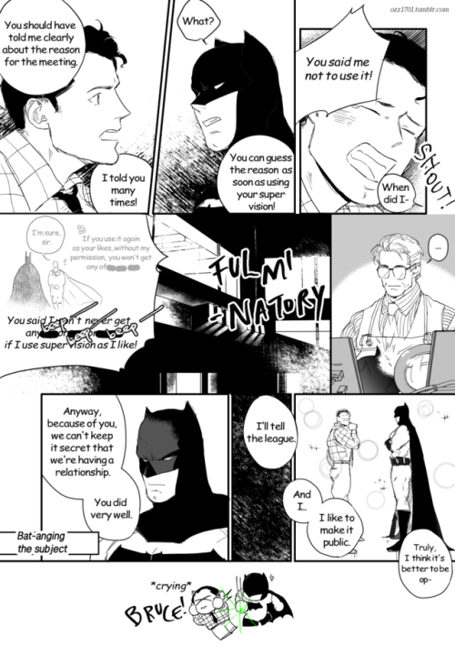 Old superbat comics drawn in Feb. I drew it for request. I can’t remember the exact sentence h