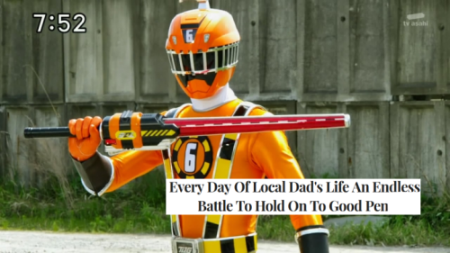 shaezerus: The Onion headlines + Super Sentai Sixth Rangers, 1/X