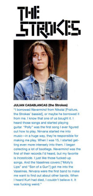nirvananews:Julian Casablancas : Remembering Nirvana. [x]