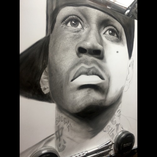 Work in progress drawing of the Allen Iverson.More on Instagram @ Wega13art