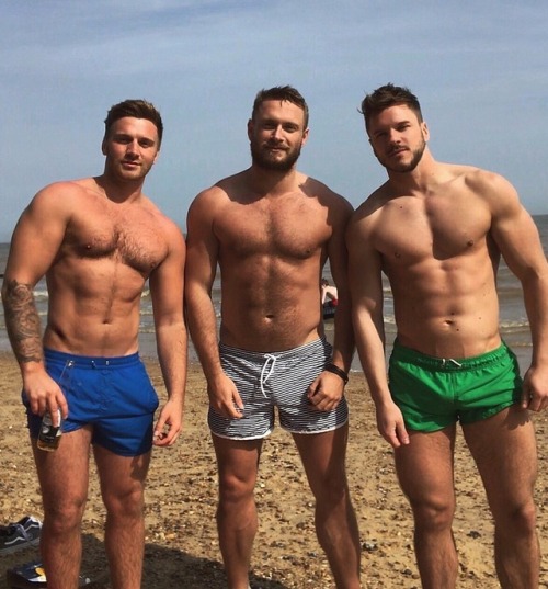 jocktf: There were three guys on the beach mocking a guy for being skinny. These guys looked like th