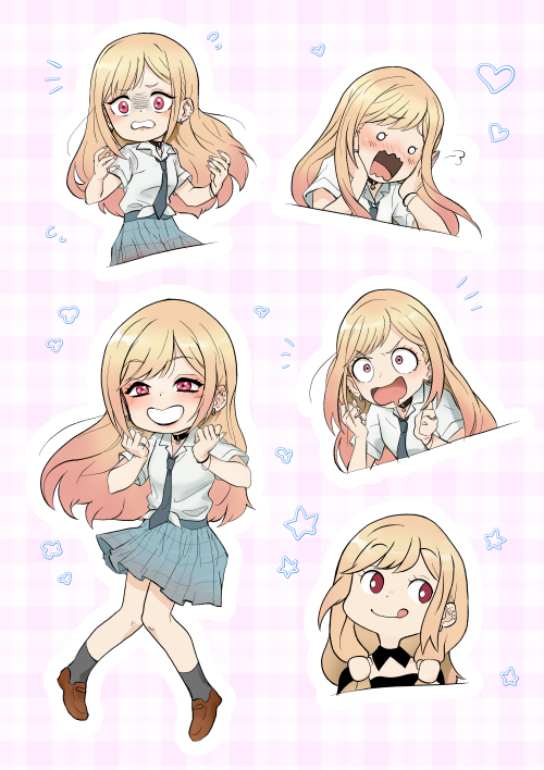 My Dress-Up Darling Marin Kitagawa sticker sheet is done!Sticker sheet is available on my Mercari&nb