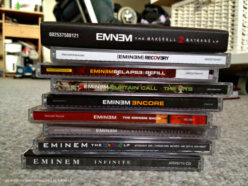 dropthebeatanddomyacapellas:  Eminem albums 1996-2013 