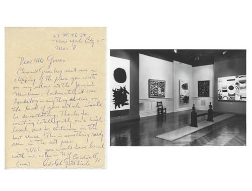 From the archives: In 1957, Adolph Gottlieb writes the art critic Eugene Goossen, who would become a