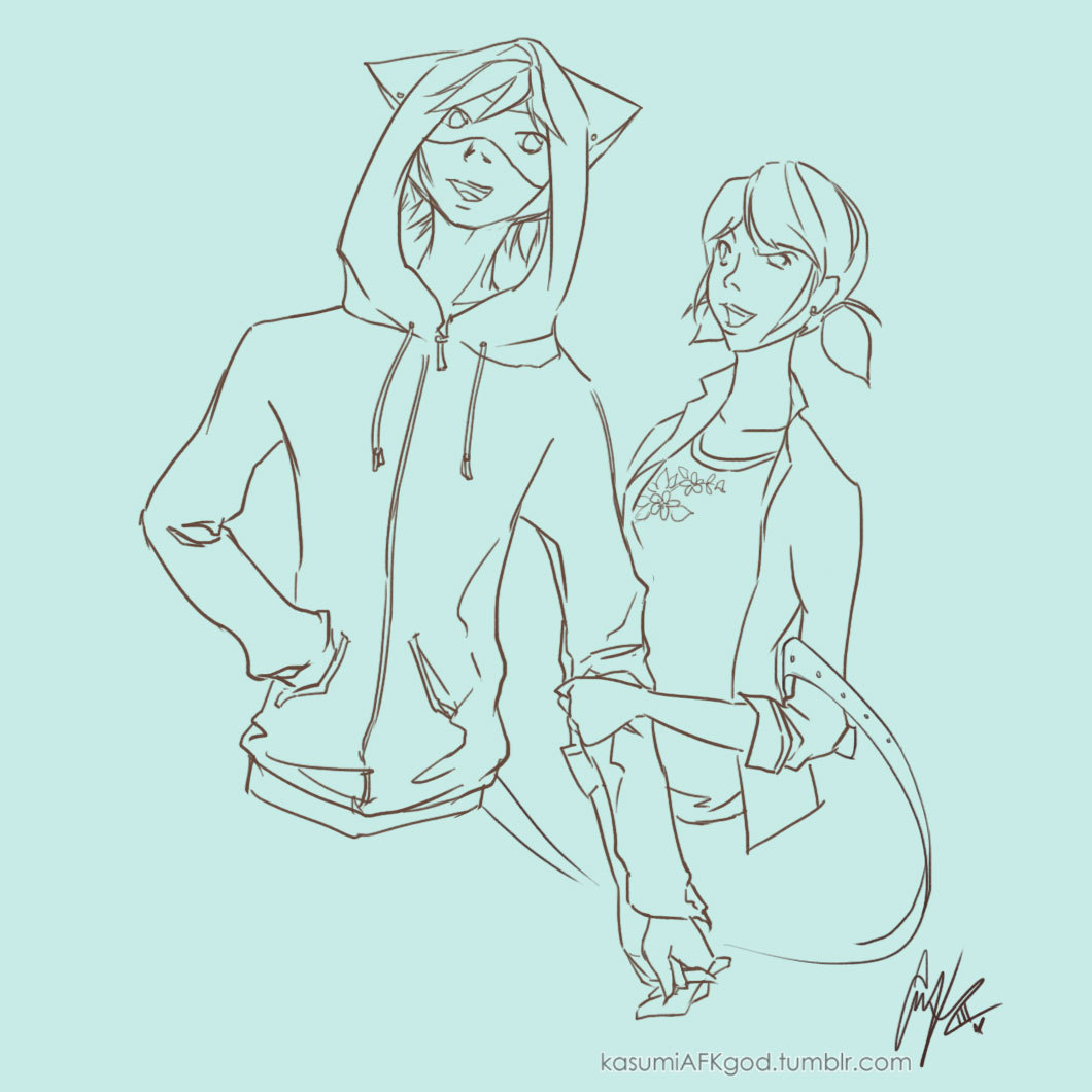 kasumiafkgod:  MariChat Week Day 1: Secret Dating In which Chat insists on taking