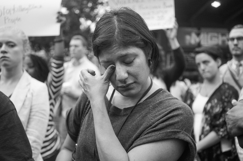 activistnyc:  Tears ran down the faces of activists at the vigil for African Methodist
