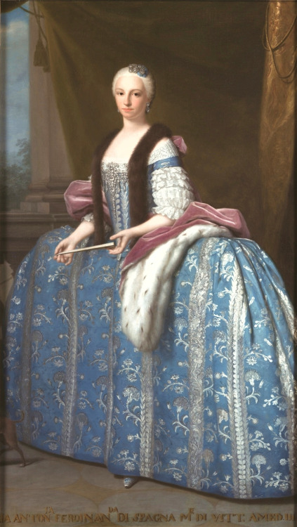 history-of-fashion:1760s Giuseppe Duprà or Nicola Duprà - Maria Antonia Ferdinanda of Spain, Queen c