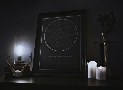 I got Jonathon (well, it’s mostly for me) this gorgeous custom star map of our wedding day! ✨ It sho