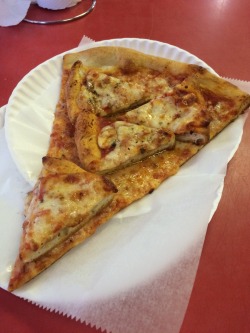 fitchris25:  tastefullyoffensive:  specialbored:  “Hi, yes, I’ll have a slice of pizza with slices of pizza”  What a time to be alive.  YES