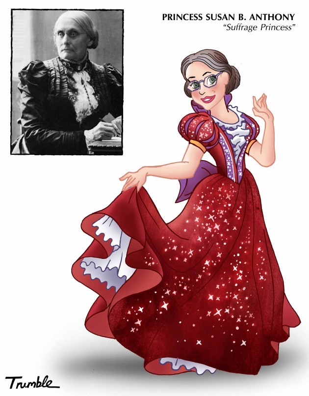bitch-media:  An artist puts the Disney princess filter on real life role models. 