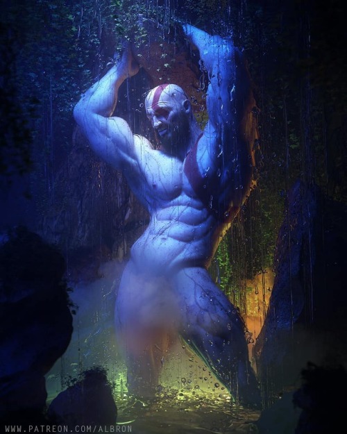 KRATOS SHOWERING No nudity shown, no need to report this. Uncensored version available for my donors