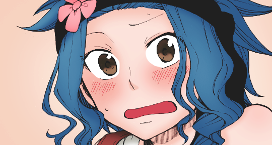 chikera:   “Could it be that Levy-san is irritated that Gajeel-kun left without