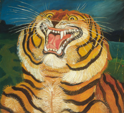 trulyvincent:Tiger’s HeadAntonio Ligabue - Date unknown