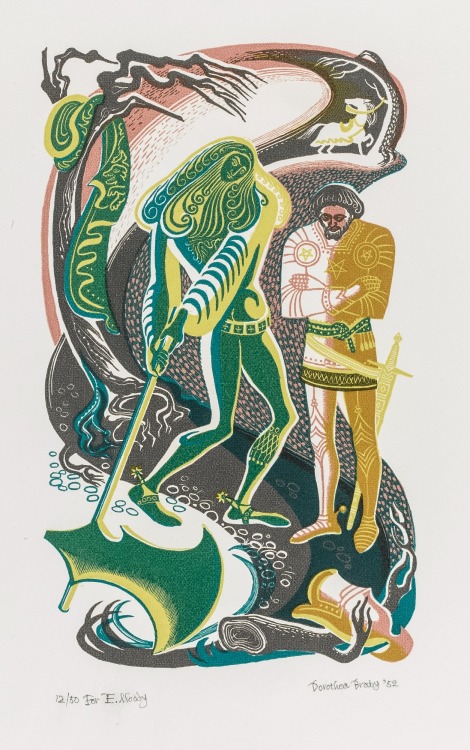 transistoradio: Dorothea Braby (1909-1987), illustration for Gwyn Jones, Sir Gawain and the Green Kn