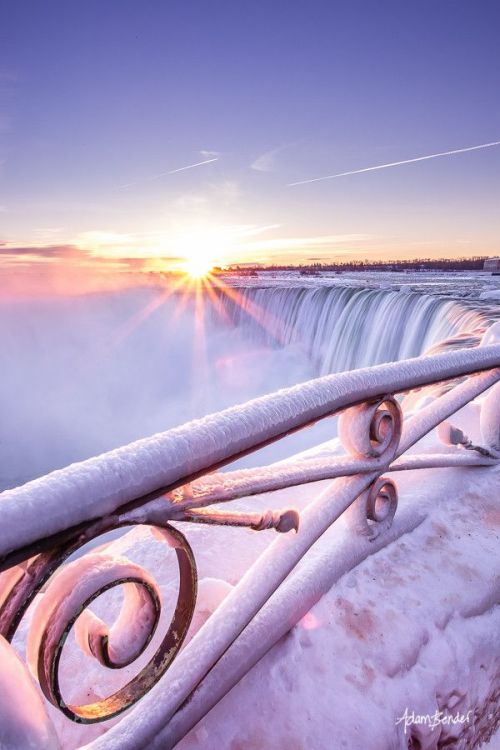 Porn Pics bluepueblo:  Frozen Sunrise, Niagara Falls,