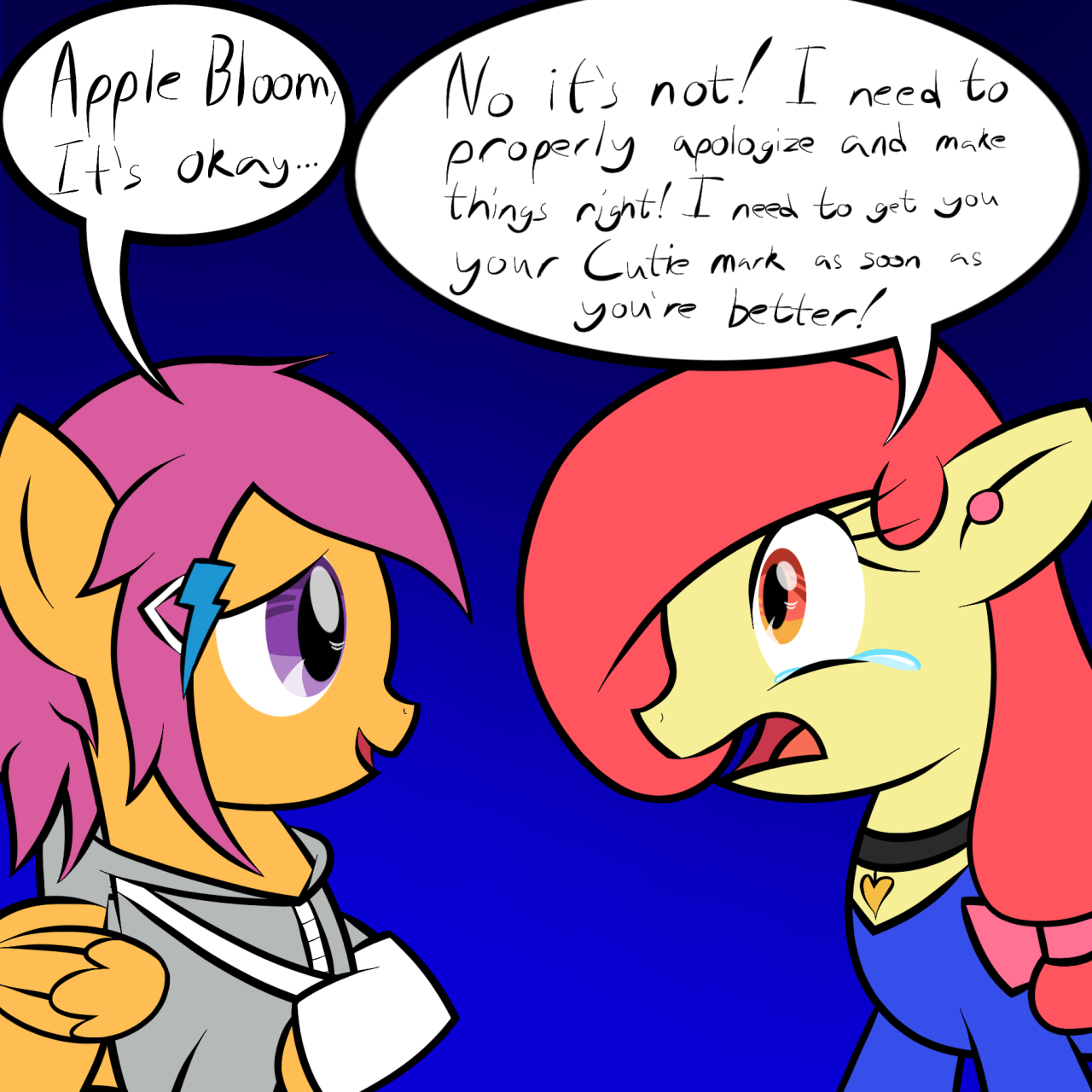 motherlyscootaloo:  Guest Art By Lucid Dusk  Aww ;w; &lt;3