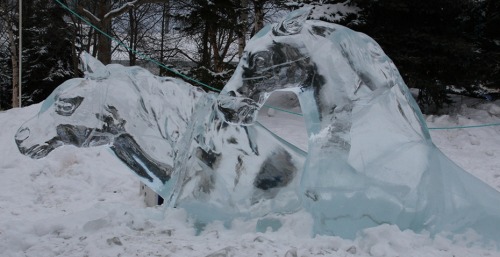 sixpenceee:Pretty amazing ice sculptures