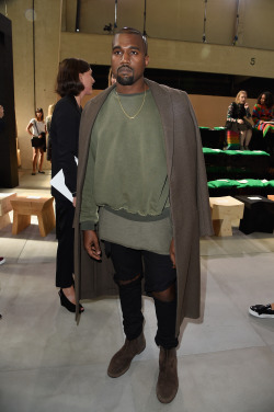 kimkanyekimye:  Kanye West attending the Céline SS15 RTW show in Paris 9/28/14  everything