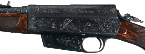 Engraved Remington Model 8F semi automatic rifle, early 20th century.Sold at Auction: $8,000