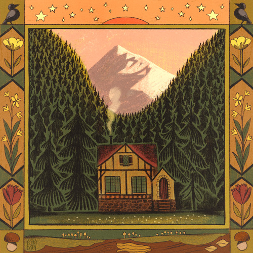 annabron:cabin in the woodsthis print is available in my shop