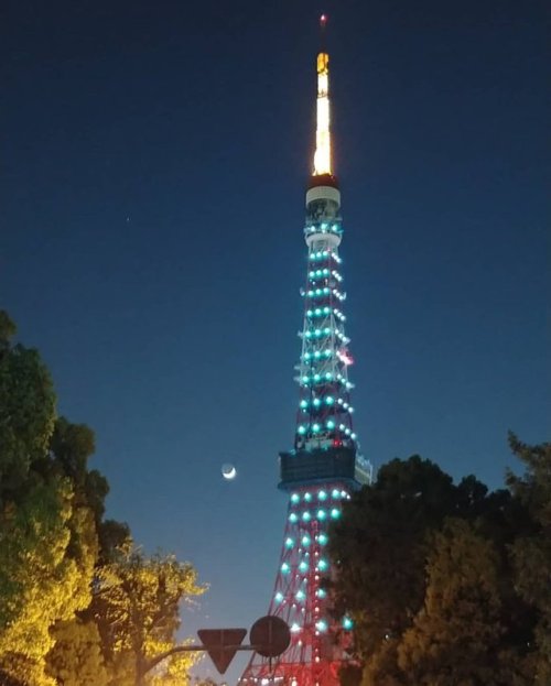 fivegems:180418 Today, Five Towers of Japan turned their lights to SHINee’s color to commemorate the