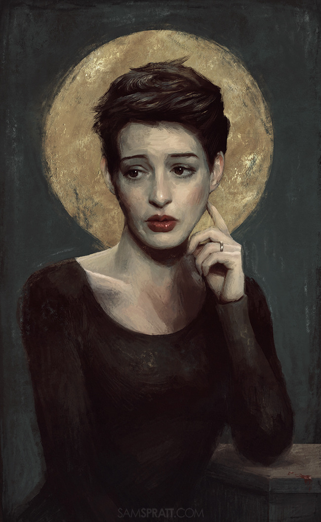 samspratt:  “Anne Hathaway” - Illustration by Sam Spratt She is not an easy gal