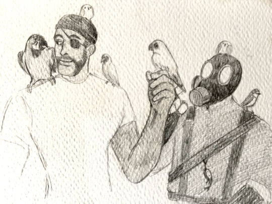 Demo with birbs! (and Pyro!) @newbornlemonade ‘s request