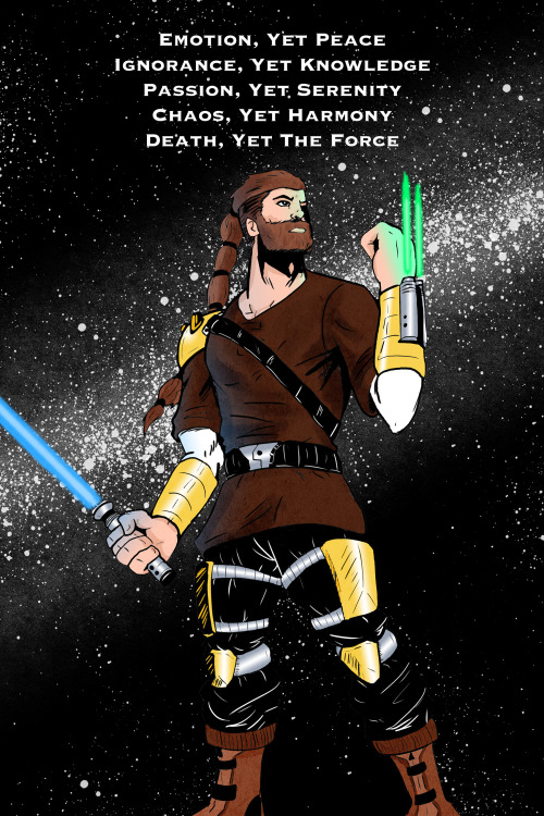 Gotta love those days where drawing just comes naturally.Made myself a Jedi character.SzaboArt