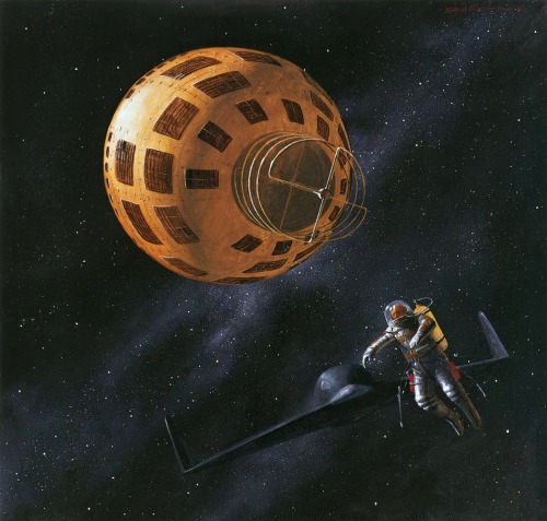 sciencefictiongallery:  John Schoenherr - The Trouble With Telstar, 1963.