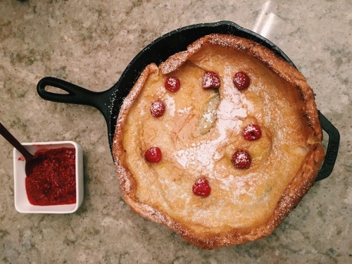 homeskillet-1:dutch baby baked in a cast iron skillet