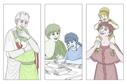 chelidonart:The Dead Romans Society - Dads &amp; daughtersTullia and Cicero: Tullia, or Tulliola, as