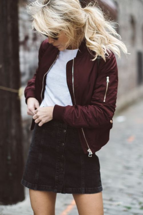 rosegalfashion: Need help styling your street look? Here’s an idea! bomber jacket always pair well w